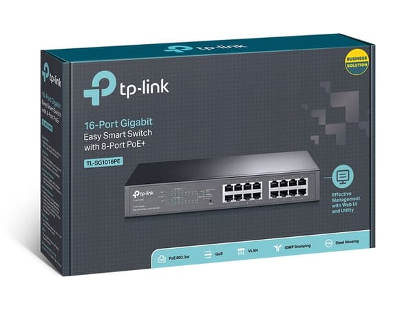 TP-Link 16-portars Gigabit Easy Smart Switch med 8-portars PoE+