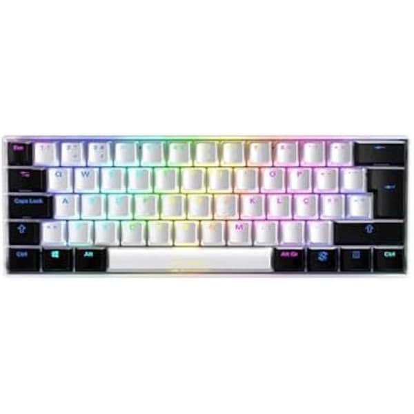 Tangentbord - SHARKOON - SGK50 S4 wh Kailh Red PT - Vit - USB Vit