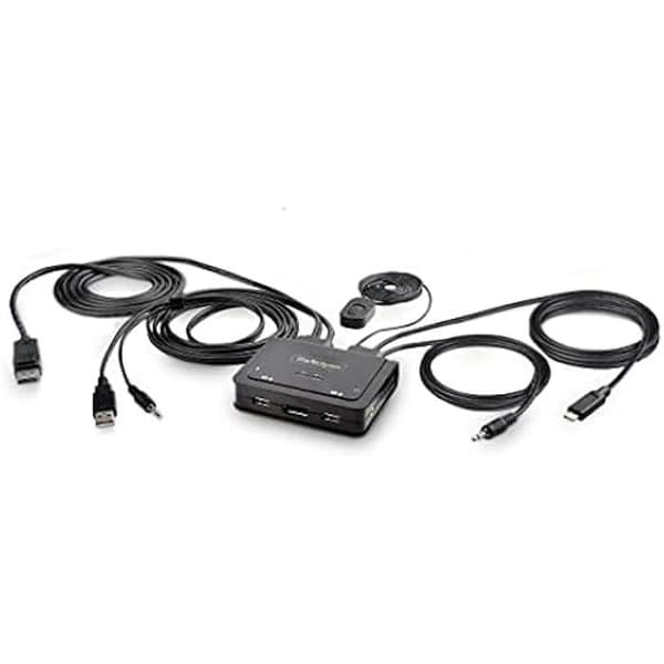 Hybrid USB-C DisplayPort KVM-switch 2 portar 4K 60Hz - STARTECH.COM