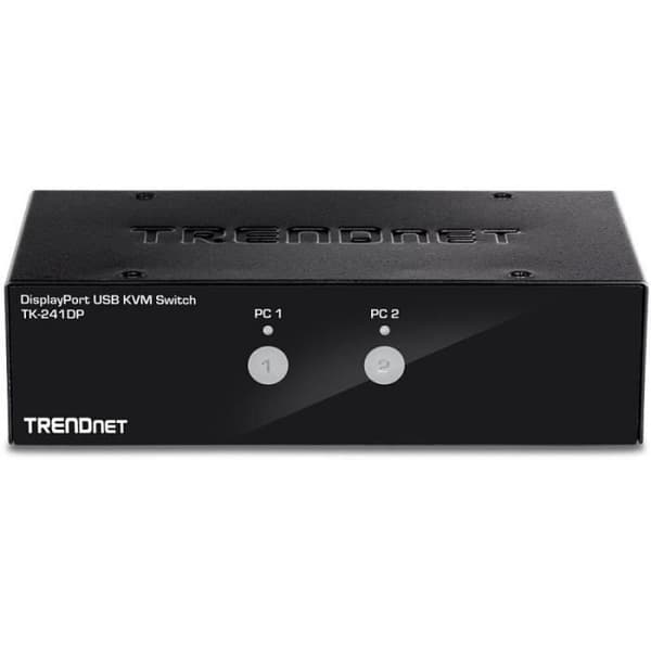 TRENDNET 2-PORTAR DISPLAYPORT KVM SWITCH - TK-241DP Svart