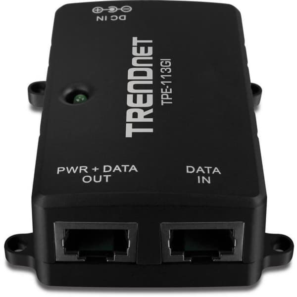 Gigabit PoE injektor - TRENDNET - TPE-113GI - Full Duplex Gigabit - Avstånd upp till 100m