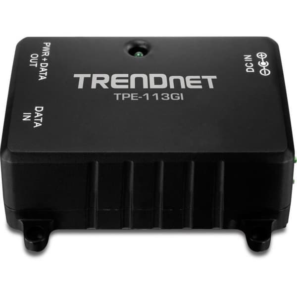 Gigabit PoE injektor - TRENDNET - TPE-113GI - Full Duplex Gigabit - Avstånd upp till 100m