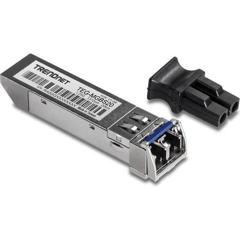 Nätverksmediakonverterare - TRENDNET - TEG-MGBS20 - Överföringshastighet 1250 Mbit/s - Singelläge - Svart