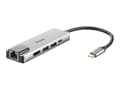 Miniatyrbild 2 av 4: USB-C-hubb 5-i-1 - D-Link - DUB-M520 - HDMI 4K - Laddning 60W - Grå aluminium