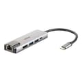 Miniatyrbild 1 av 4: USB-C-hubb 5-i-1 - D-Link - DUB-M520 - HDMI 4K - Laddning 60W - Grå aluminium