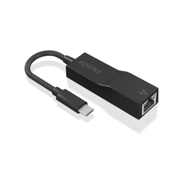 KONVERTER AISENS USB3.1 GEN1 USB-C TILL GIGABIT ETHERNET SVART 11CM Svart