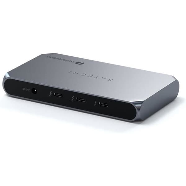 Station Thunderbolt 4 - SATECHI - Slim Pro - Ladda USB-C 96W - Video utgång 8K - 4 Thunderbolt 4-portar