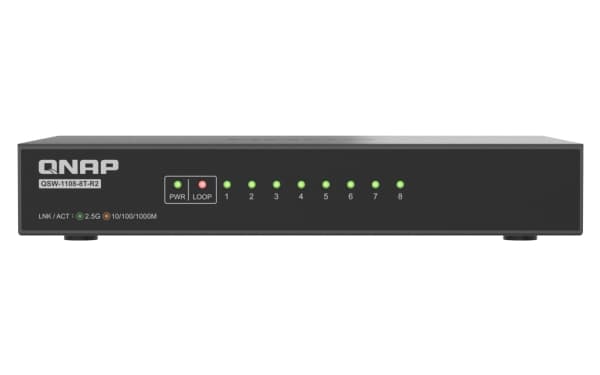 QSW-1108-8T-R2 8-port 2,5 Gbps automatisk nego