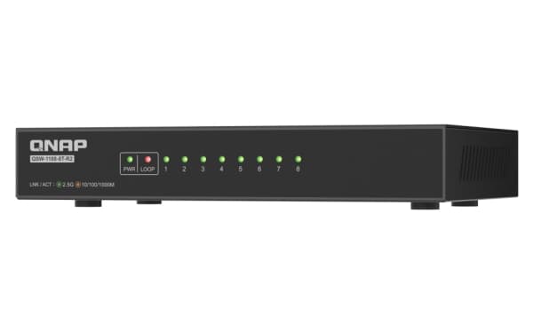 QSW-1108-8T-R2 8-port 2,5 Gbps automatisk nego