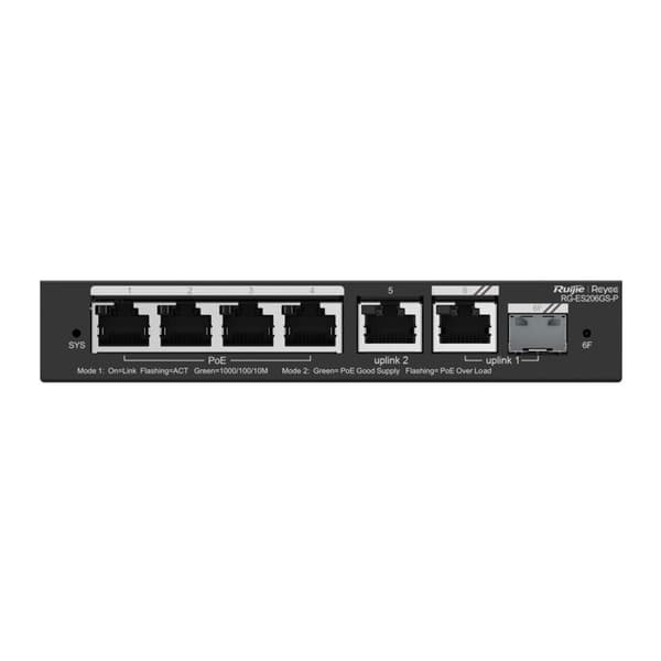 Ruijie Reyee 6-ports Smart Gigabit PoE Switch