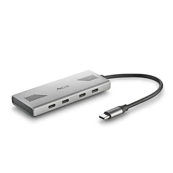 USB-C-hubb - NGS - WONDER4-C - 4 portar - 5 Gbps - Aluminium - 180 mm