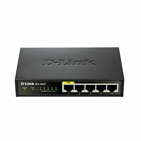 Skrivbords omkopplare D-Link DES-1005P/E Svart