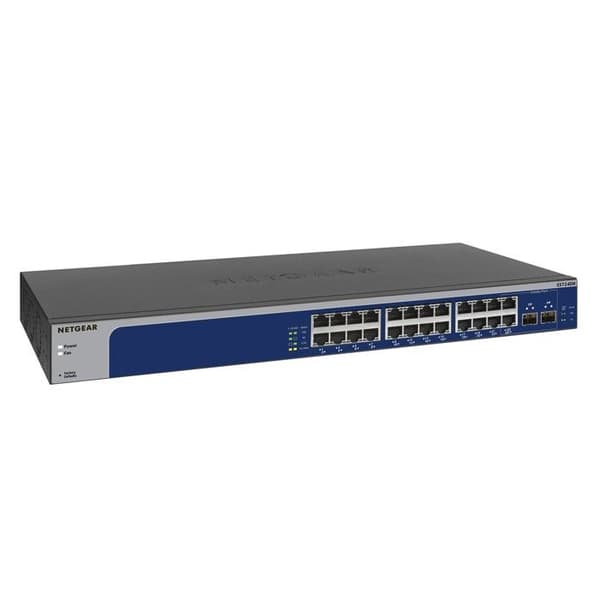 NETGEAR Smart Managed Plus XS724EM Smart Switch 22 x 100-1000-2.5G-5G-10GBase-T + 2 x Combo 10 Gigabit SFP+...