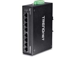 8-PORT HARDENED INDUSTRIAL/GIGABIT SWITCH Svart