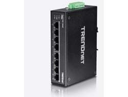 8-PORT IND.FAST ETH POE+ SWITCH/DIN-RAIL Svart