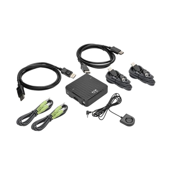 EATON 2-port DisplayPort KVM Switch 4K 60 Hz B004-DP2UA2-K