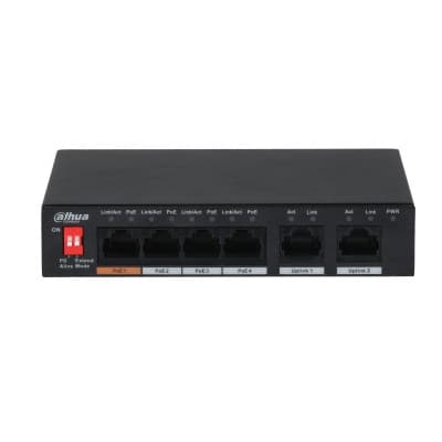 Dahua Technology PFS3006-4ET-60 Ustyret L2 Fast Ethernet (10/100) Power over Ethernet (PoE) Sort Sort