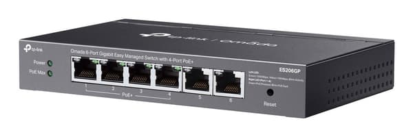 TP-Link Omada ES206GP netværksswitch Administreret Gigabit Ethernet (10/100/1000) Power over Ethernet (PoE) Sort