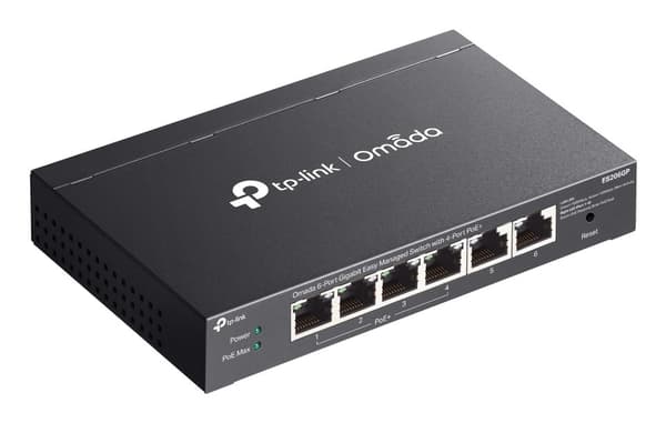 TP-Link Omada ES206GP netværksswitch Administreret Gigabit Ethernet (10/100/1000) Power over Ethernet (PoE) Sort