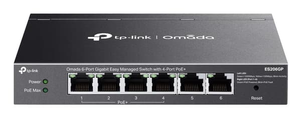TP-Link Omada ES206GP netværksswitch Administreret Gigabit Ethernet (10/100/1000) Power over Ethernet (PoE) Sort