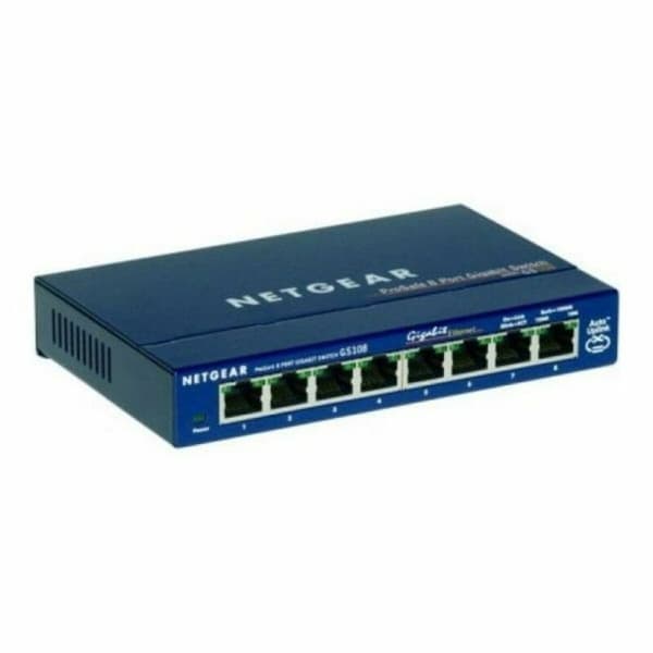 Skrivbords omkopplare Netgear GS108GE              8P Gigabit Blå