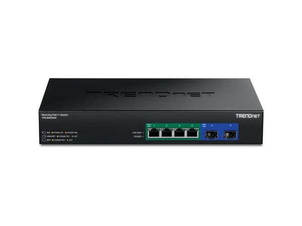 TRENDnet TPE-BG5062 Switch 240W 2.5G GaN Power PoE++ mit 10G SFP+ Port - Switch - 6-Port (TPE-BG5062)
