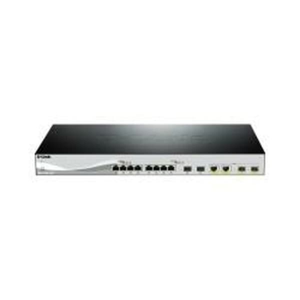 Switch til netværket med kontaktskab D-Link DXS-1210-12TC/E 8x10 G Sort, Sølv