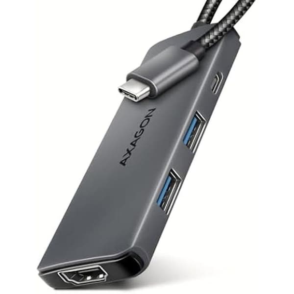 USB-hubb - AXAGON - HMC-5H8K - 2x USB-A, 1x USB-C - 8K HDMI - PD 100W