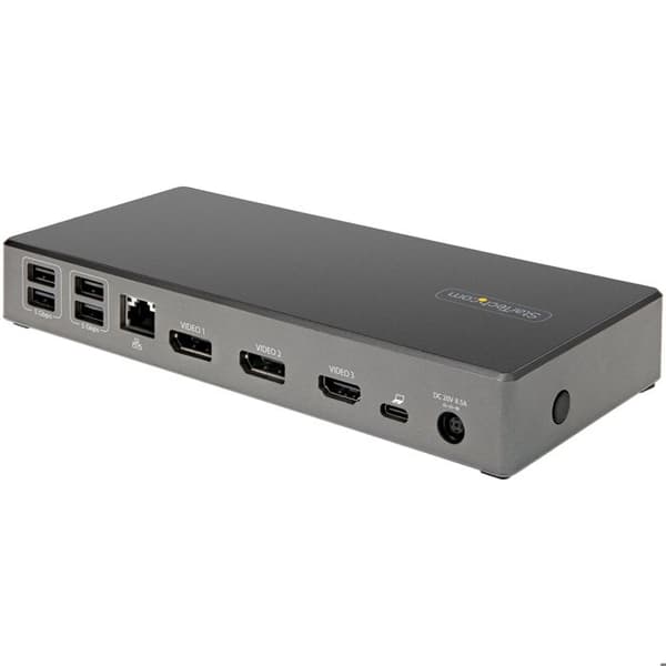 USB-hubb - Startech - DK31C2DHSPDUE - 3 portar - 4K Ultra HD - Svart