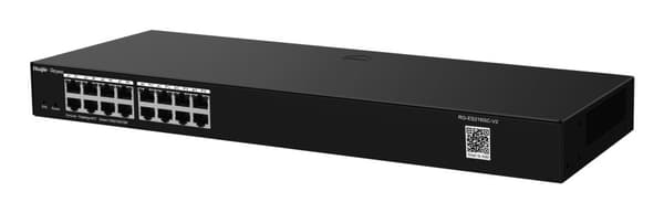 Ruijie Networks RG-ES200 Administreret L2 Gigabit Ethernet (10/100/1000) Desktop/Vægmontering Sort
