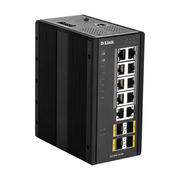 Switch D-Link DIS-300G-14PSW Svart