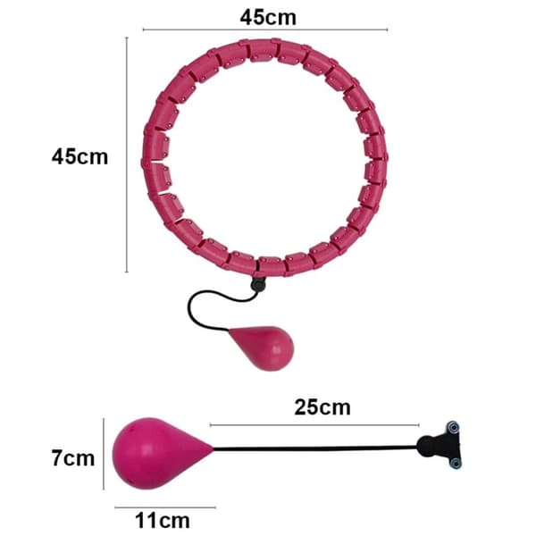 Smart Fit Hoop -Hulavanne Painolla - Vaaleanpunainen