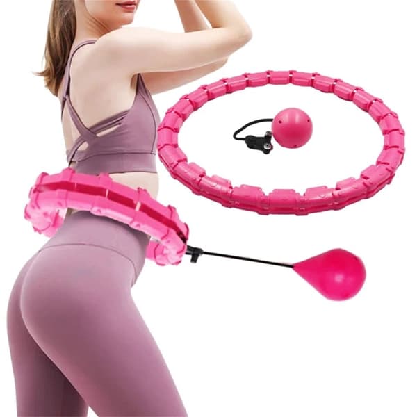Smart Fit Hoop -Hulavanne Painolla - Vaaleanpunainen