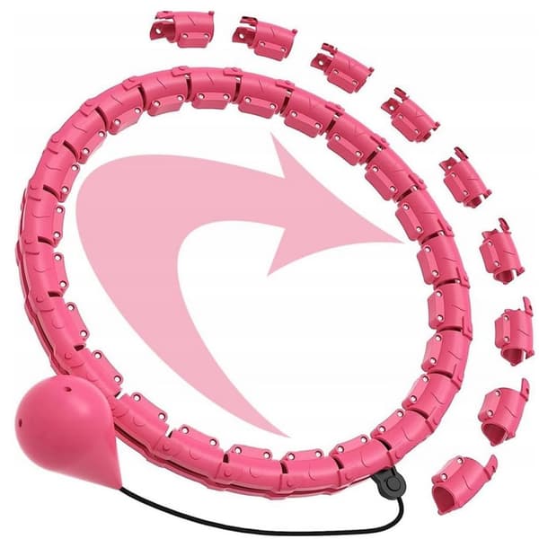 HULA HOP VÆGTET MED BESKYTTENDE SLIMMING FOLDBAAR PINK