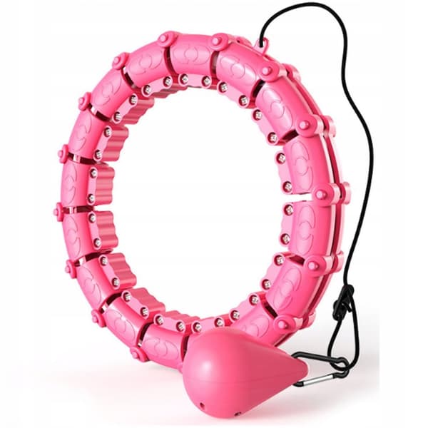 HULA HOP VÆGTET MED BESKYTTENDE SLIMMING FOLDBAAR PINK