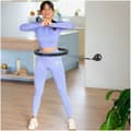 Miniatyrbillede 6 af 6: HULA HOP VÆGTET MED BESKYTTENDE SLIMMING FOLDBAAR SORT