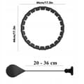 Miniatyrbillede 2 af 6: HULA HOP VÆGTET MED BESKYTTENDE SLIMMING FOLDBAAR SORT