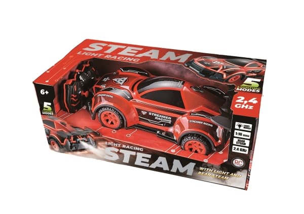 Steam Light Racing Car Remote control 2WD Car - 1:16 scale - Red