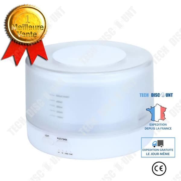 TD® Wooden Grain Aromatherapy Machine 500ml Stor Kapacitet Färgrik Belysning Bluetooth Luftfuktare