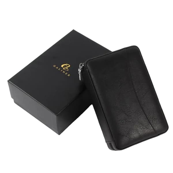 Cigar Humidor, Læder & Cedertræ, Rummer 4 Cigarer,GALINER Brun