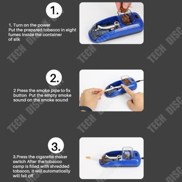 TD® Automatisk cigarettmaskin cigarettartefakt hushållscigarettmaskin cigarettkvarn med hög effekt