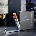 Miniatyrbild 2 av 4: TD® 20 st aluminiumlegering automatisk cigarettlåda USB uppladdningsbar tändare automatisk cigarettlåda