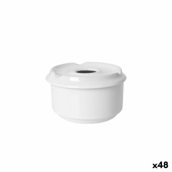 Askfat Vit 11 x 11 x 7 cm Hotell- och restaurangbranschen (48 antal)