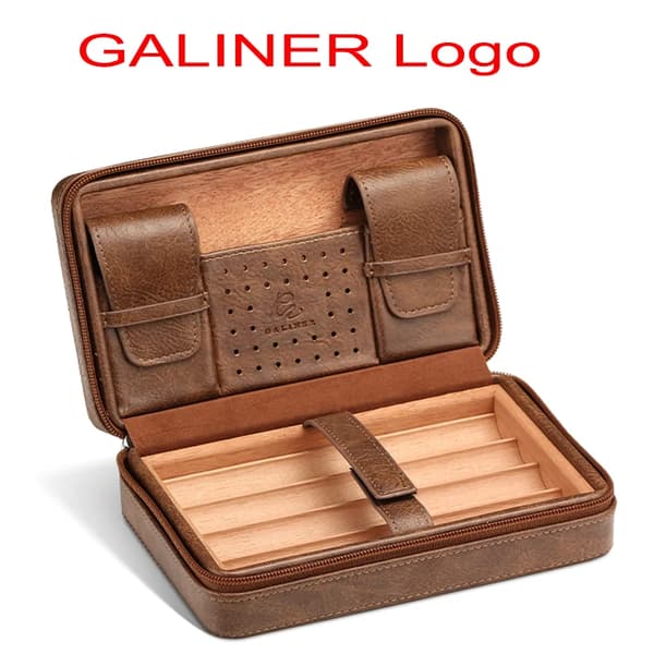 Humidorlåda, cederträ, resesigarfodral,GALINER BRUN