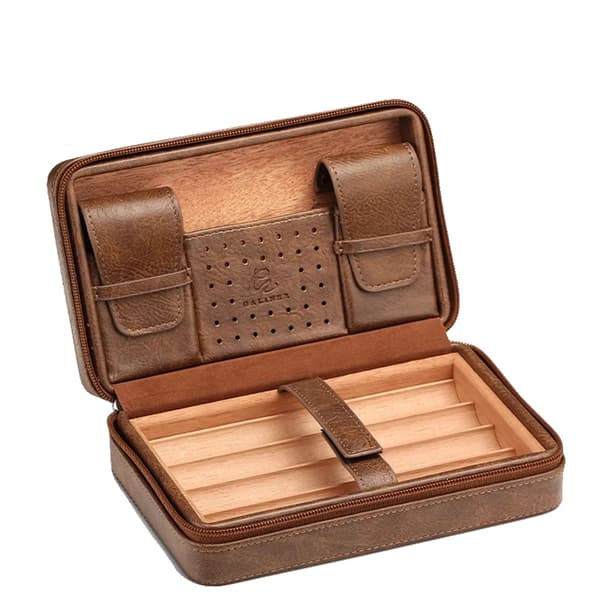 Humidorlåda, cederträ, resesigarfodral,GALINER BRUN