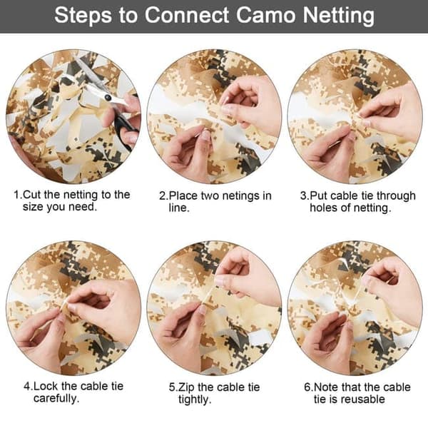 Lollanda Multifunktionelt camouflagenet – til jagt, camping, skydning, solbeskyttelse og dekoration, med kraftig camouflageeffekt