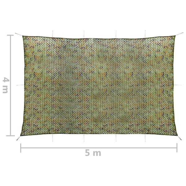 vidaXL Naamiointiverkko säilytyslaukulla 4x5 m vihreä