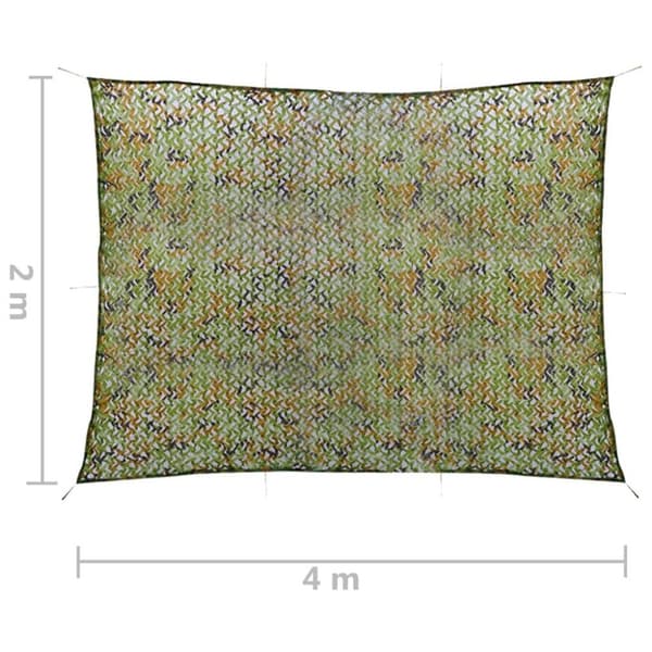 vidaXL camouflagenet med opbevaringstaske 2x4 m grøn