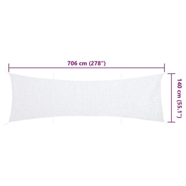 vidaXL Naamiointiverkko säilytyspussilla 706x140 cm valkoinen
