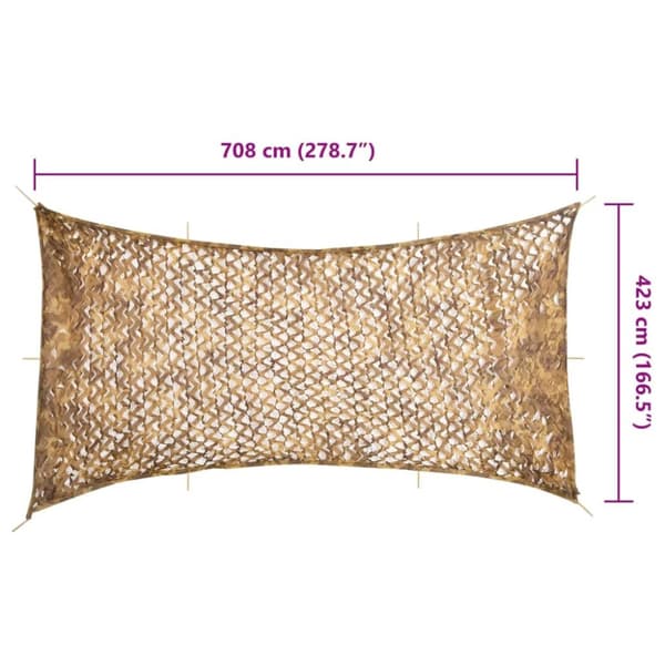 camouflagenet 708x423 cm med opbevaringspose sandfarvet